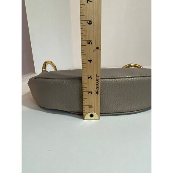 Mondani New York Taupe Bamboo Ring Bag Faux Pebble Leather Interior Pockets NWOT - Picture 6 of 8